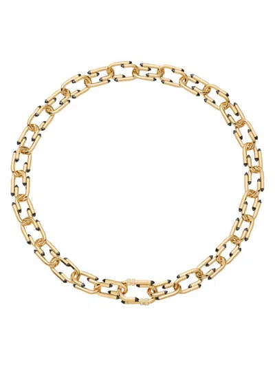 Nouvel Heritage Women's Try Me 18k Yellow Gold, Black Onyx & 0.026 Tcw Diamond Necklace