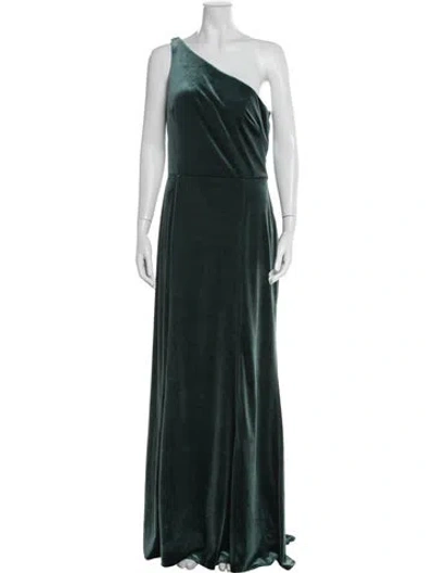Pre-owned Nouvelle Amsale One-shoulder Long Dress In Green