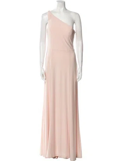 Pre-owned Nouvelle Amsale One-shoulder Long Dress In Pink