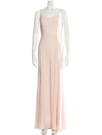 Pre-owned Nouvelle Amsale Scoop Neck Long Dress In Pink