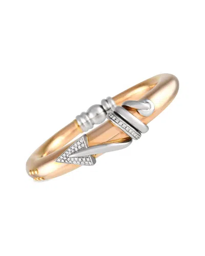 Nouvelle Bague 18k Two-tone 0.35 Ct. Tw. Diamond Bracelet (authentic ) In Gold