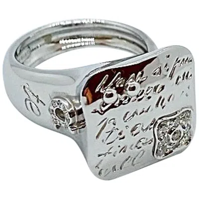 Pre-owned Nouvelle Bague La  18 Karat White Gold Fiori Ring With Diamonds