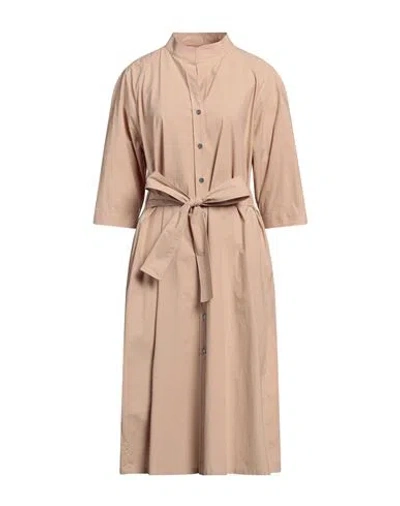 Nouvelle Femme Woman Midi Dress Beige Size 12 Cotton, Elastane