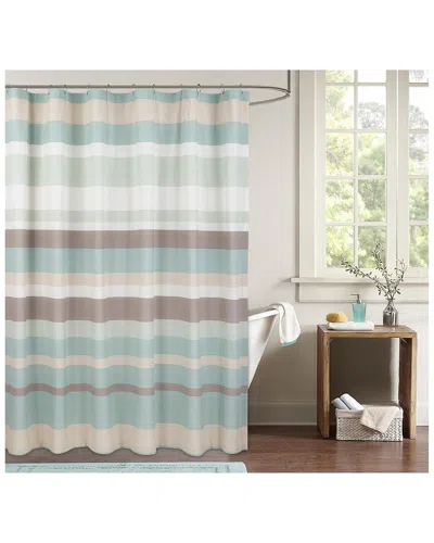 Nouvelle Home Coastal Stripe Shower Curtain In Blue