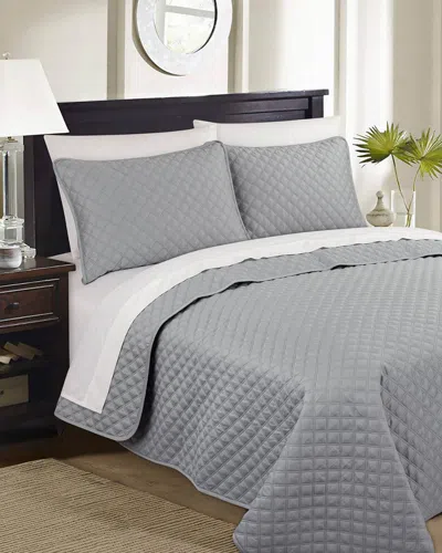 Nouvelle Home Palazzo 3pc Quilt Set In Gray