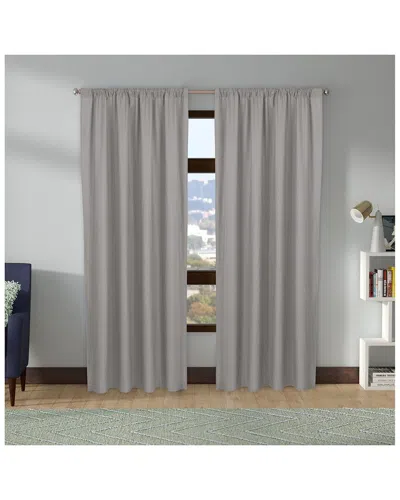 Nouvelle Home Perfectly Cotton Window Panel Pair In Gray