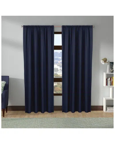 Nouvelle Home Perfectly Cotton Window Panel Pair In Navy