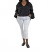 Nouvelle Silk95five Como V-neck Blouse - Plus In Black In Black