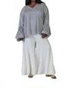 Nouvelle Silk95five Como V-neck Blouse - Plus In Silver In Gray