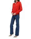 Nouvelle Silk95five Monte Carlo Blouse In Scarlet Red In Red