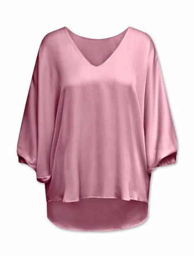 Nouvelle Silk95five Women's Austin Silk Top In Dusty Pink