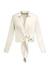 Nouvelle Silk95five Women's Thai Top In White In White