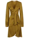 Nouvelle/silk95five Ananda Silk Short Dress In Golden