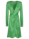Nouvelle/silk95five Short Silk Dress In Green