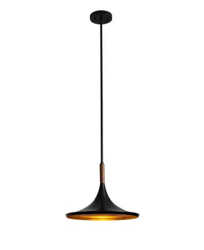 Nova Of California 10" Metal Lodi Large Pendant Lamp In Black