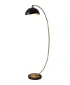 Nova Of California 60" Metal Luna Bella Arc Floor Lamp In Black