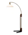 Nova Of California 60" Wood Melmar Lucite Arc Floor Lamp In Multi