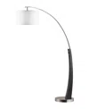 Nova Of California Plimpton 76in 1-light Arc Floor Lamp In Black