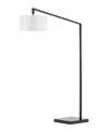Nova Of California 75" Metal Stretch Chairside Arc Floor Lamp In Black