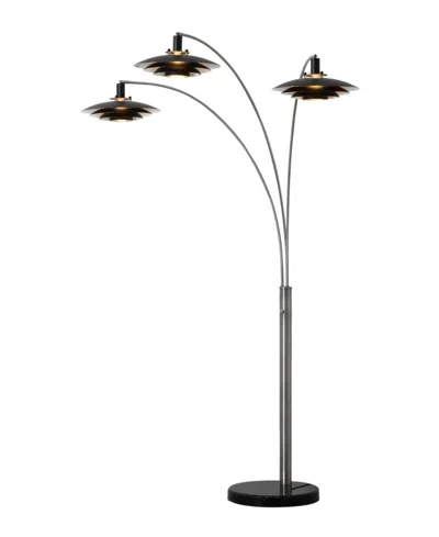 Nova Of California 84" Metal Rancho Mirage 3 Light Arc Floor Lamp In Black