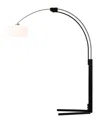 Nova Of California 84" Wood Morelli Lucite Arc Floor Lamp In Black