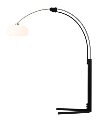 Nova Of California 84" Wood Morelli Lucite Arc Floor Lamp In Black