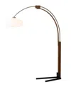 Nova Of California 84" Wood Morelli Lucite Arc Floor Lamp In Multi