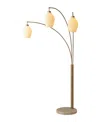 Nova Of California 85" Wood Santa Clara 3 Light Arc Floor Lamp