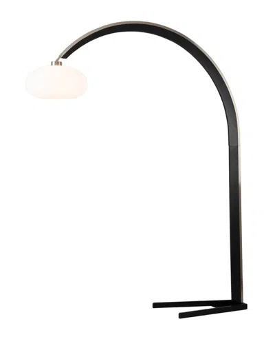 Nova Of California 86" Wood Vaulted Lucite Arc Floor Lamp In Black