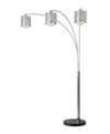 Nova Of California 90" Metal Marilyn 3 Light Arc Floor Lamp In Metallic