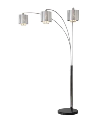 Nova Of California 90" Metal Marilyn 3 Light Arc Floor Lamp In Metallic