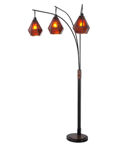 Nova Of California Artifact 86" 3 Light Switch Arc Floor Lamp In Expresso Bronze
