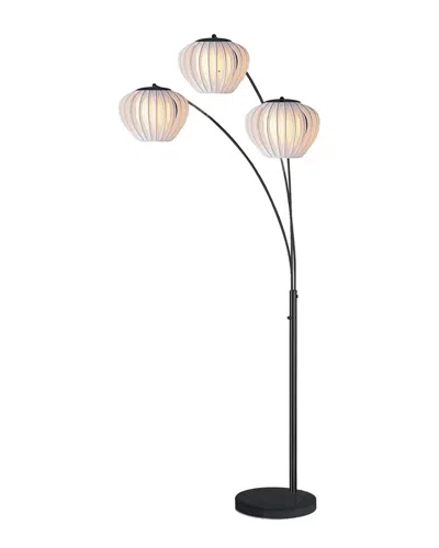 Nova Of California Bloom 3-light Arc Floor Lamp In Black