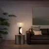 Nova Of California Half Moon 30" Table Lamp In Charcoal Gray And Brushed Nickel With 4-way Rotary Switch