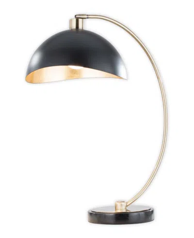 Nova Of California Luna Bella 27" Switch Table Lamp In Matte Black,gold-leaf Shade