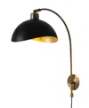 Nova Of California Luna Bella 8" Switch Wall Sconce In Brass,matte Black