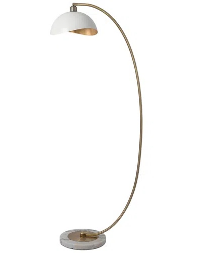 Nova Of California Luna Bella Chairside Arc Floor Lamp In White