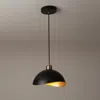 NOVA OF CALIFORNIA LUNA BELLA PENDANT LIGHT SMALL - MATTE BLACK, WEATHERED BRASS