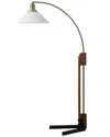 Nova Of California Melmar Chairside Arc Floor Lamp With Dimmer Switch In White