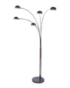 Nova Of California Mushroom 5 Light Arc Floor Lamp In Black