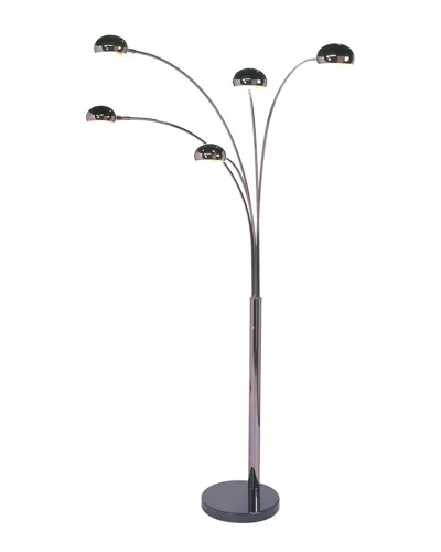 Nova Of California Mushroom 5 Light Arc Floor Lamp In Black