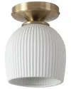 Nova Of California Petaluma Bone Porcelain Semi-flush Mount Ceiling Light