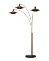 Nova Of California Rancho Mirage 3-light Arc 84in Floor Lamp With Dimmer Switch In Black