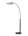 Nova Of California Redondo 1-light Led Arc Floor Lamp With Dimmer In Metallic