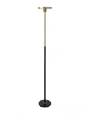 Nova Of California Redondo Torchiere Floor Lamp In Black