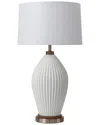 Nova Of California Santa Clara Bone Porcelain Table Lamp With Nightlight &  4-way Rotary Switch In White