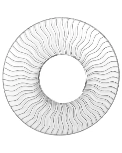 Nova Of California Set Of 2 Sunburst 36in Round Wall Mirrors In White