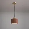Nova Of California Tambo Pendant Light - Dark Walnut Wood Finish, Weathered Brass