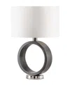 Nova Of California Tracey Ring 24" Switch Table Lamp In Brushed Nickel,charcoal Gray