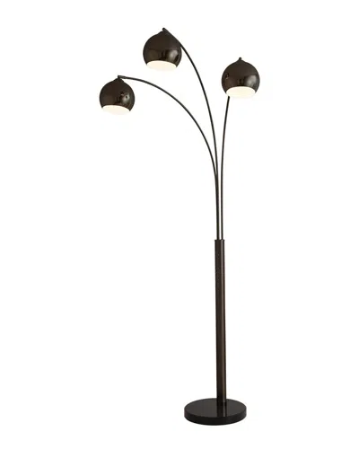 Nova Of California Triplet 3 Light Arc Floor Lamp In Black